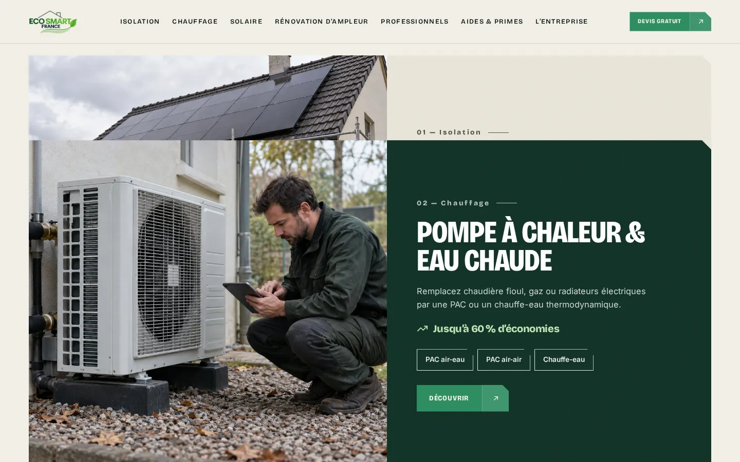 Eco Smart France · Site sur mesure · génération de leads — aperçu 2