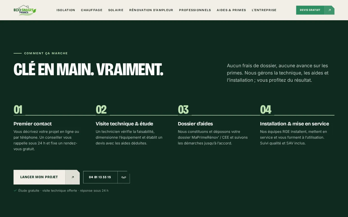 Eco Smart France · Site sur mesure · génération de leads — aperçu 6