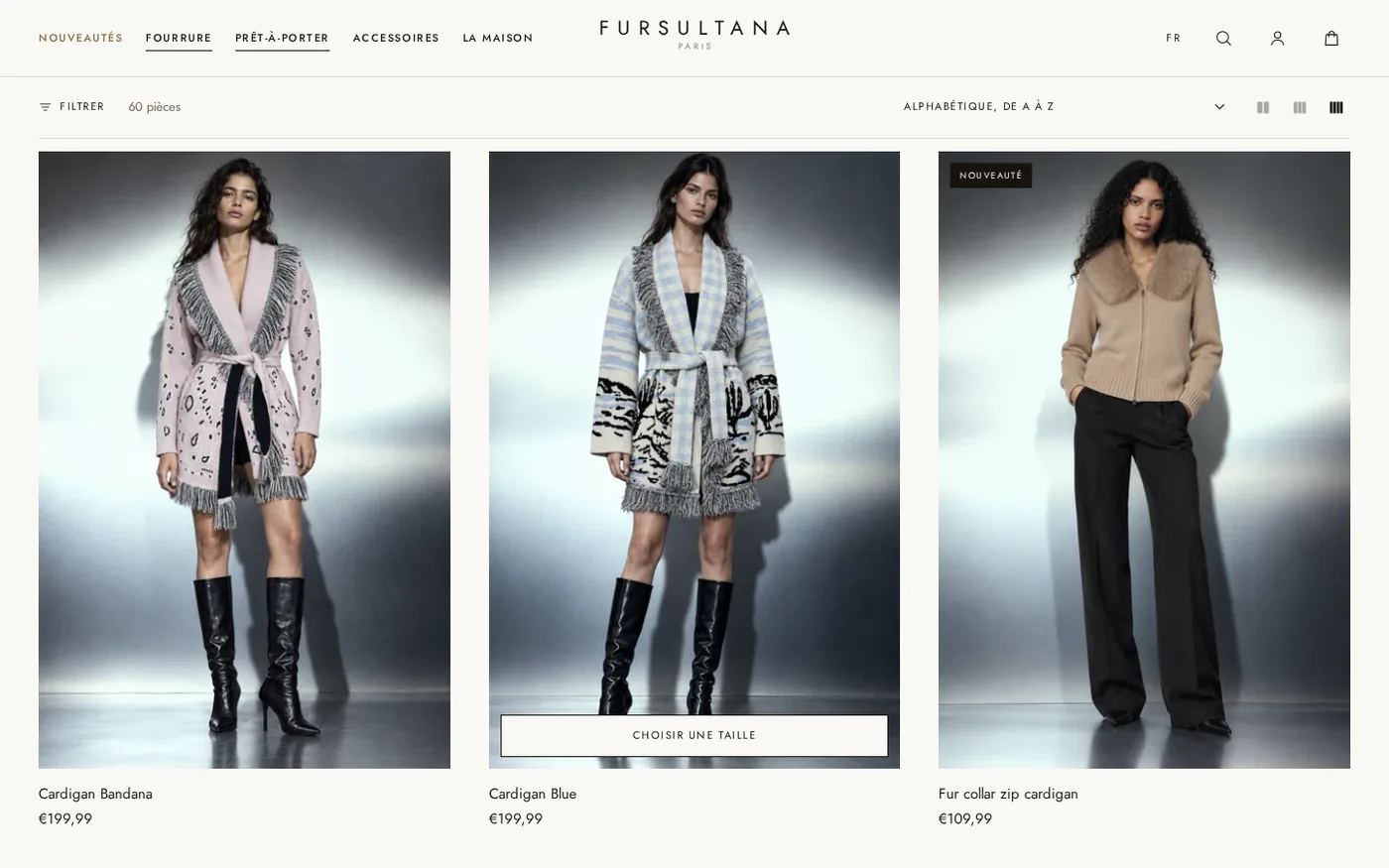 Fursultana · Thème Shopify sur mesure + photos IA — aperçu 2