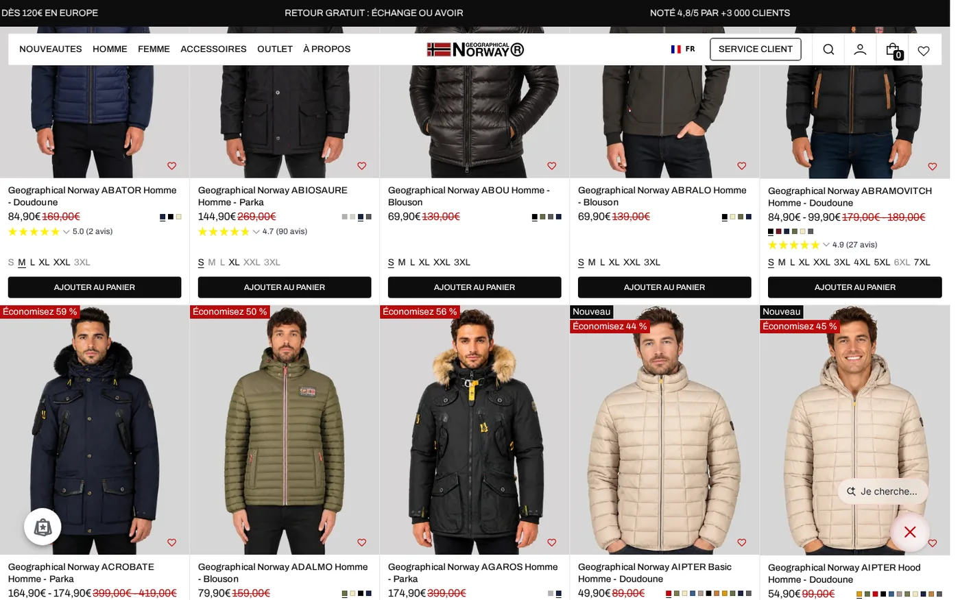 Geographical Norway · Shopify · SEO · Acquisition — aperçu 2