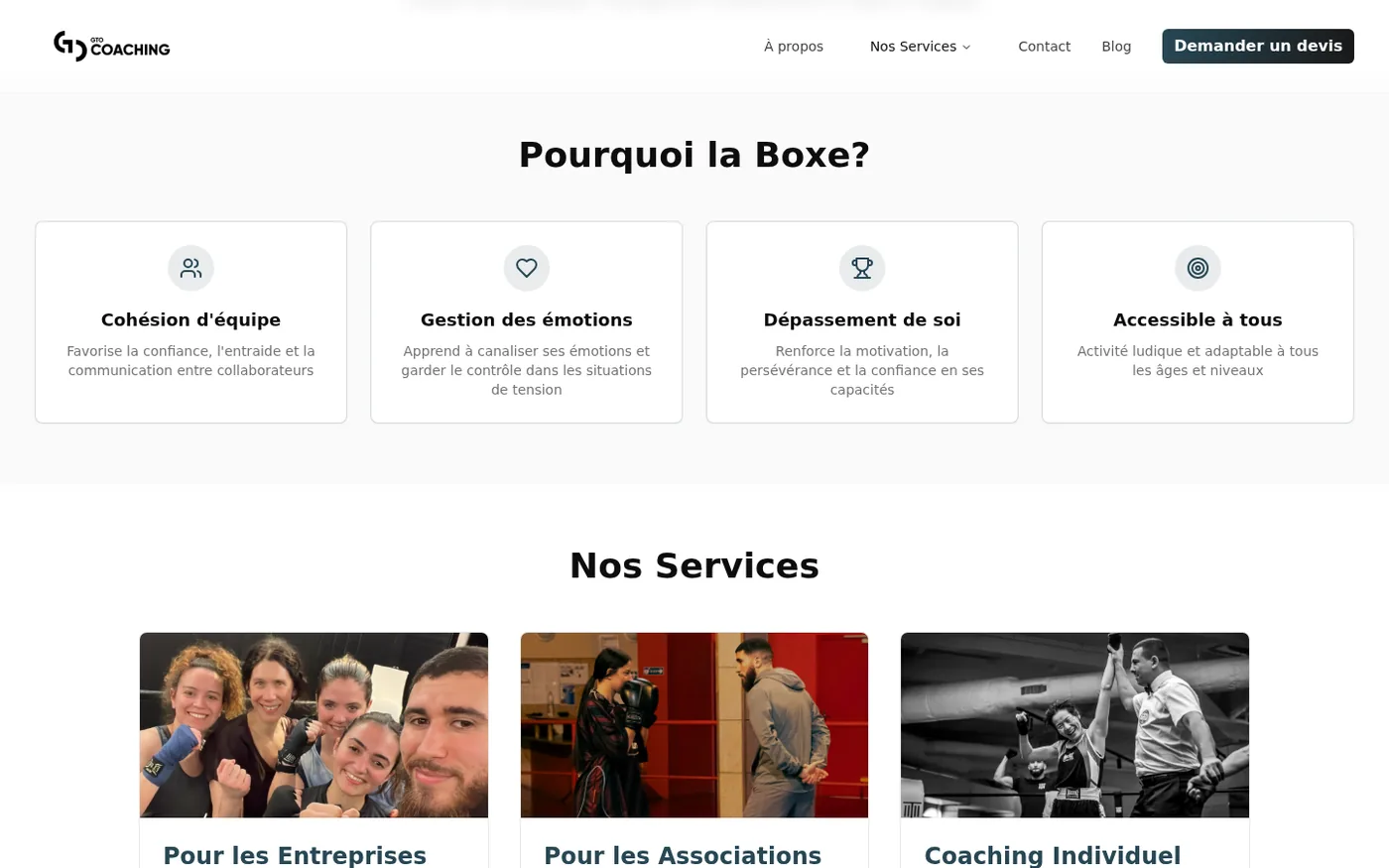 GTO Coaching · Site vitrine — aperçu 2