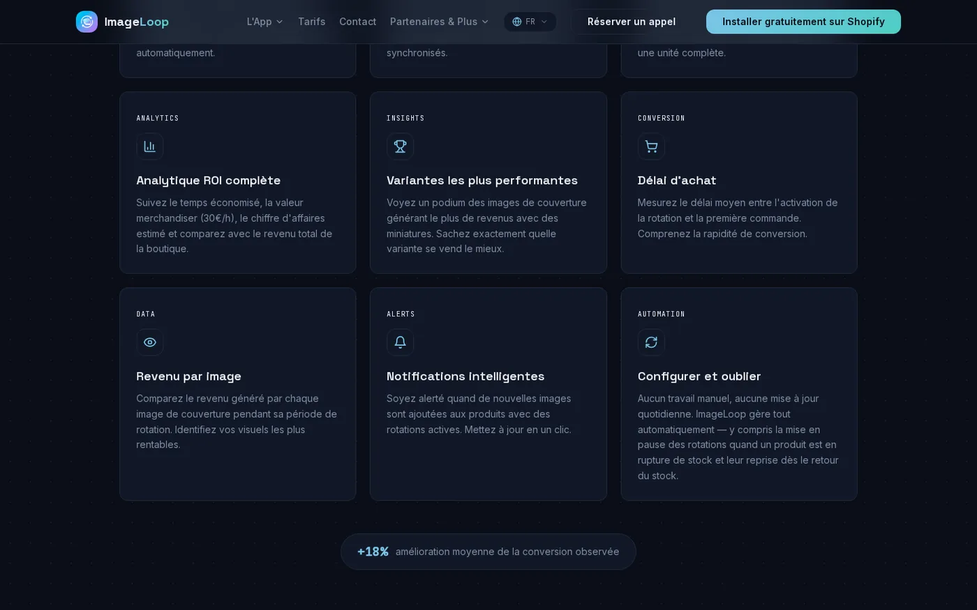 ImageLoop · Application Shopify — aperçu 2