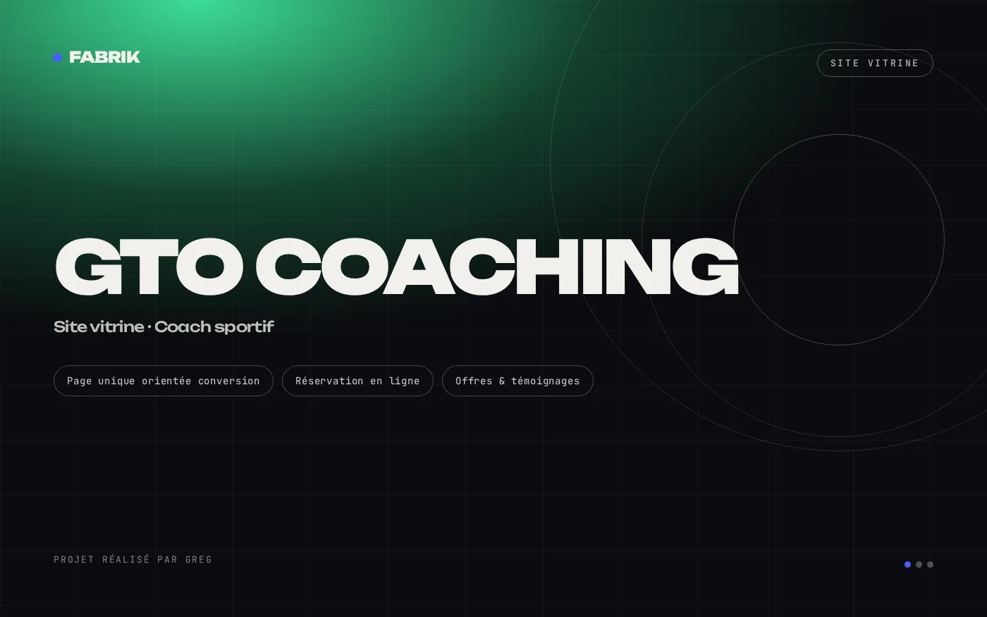 GTO Coaching · Site vitrine — aperçu 3